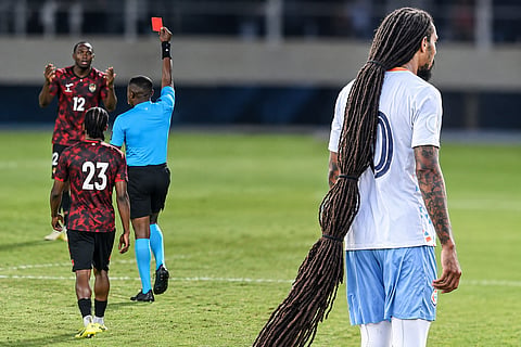 Anguilla player Scipio with long hair