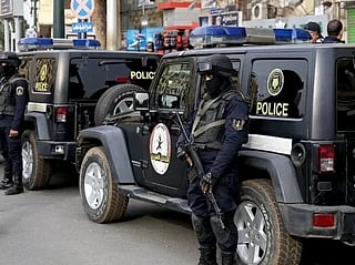 Egyptian police in Giza’s October City