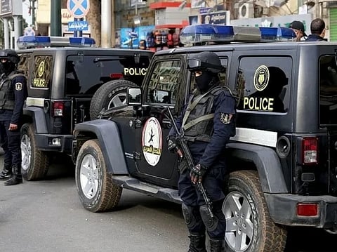 Egyptian police in Giza’s October City