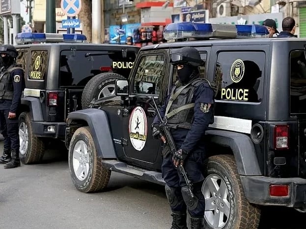 Egyptian police in Giza’s October City