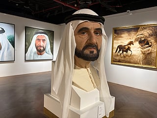Bust of His Highness Sheikh Mohammed bin Rashid Al Maktoum, Vice President and Prime Minister of the UAE and Ruler of Dubai, by Edgar Aspencrow