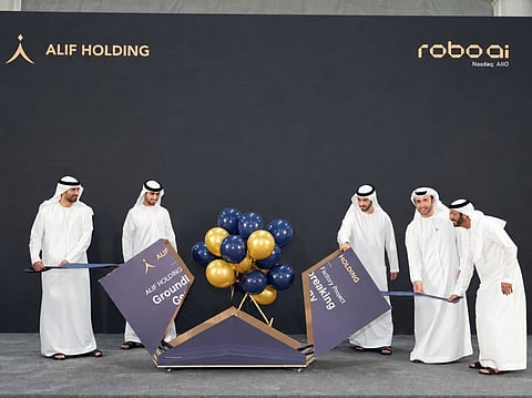 New Umm Al Quwain industrial park's groundbreaking ceremony.