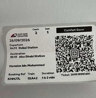Sheikh Hamdan posts Etihad Rail ticket ahead of launch