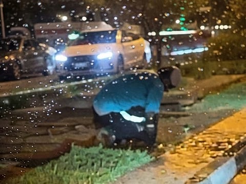Dubai delivery rider Mohammed Parvez honoured for fixing a road leak.