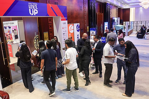 Visitors attending the Gulf News LevelUP at Dusit Thani Dubai on Sheikh Zayed Road