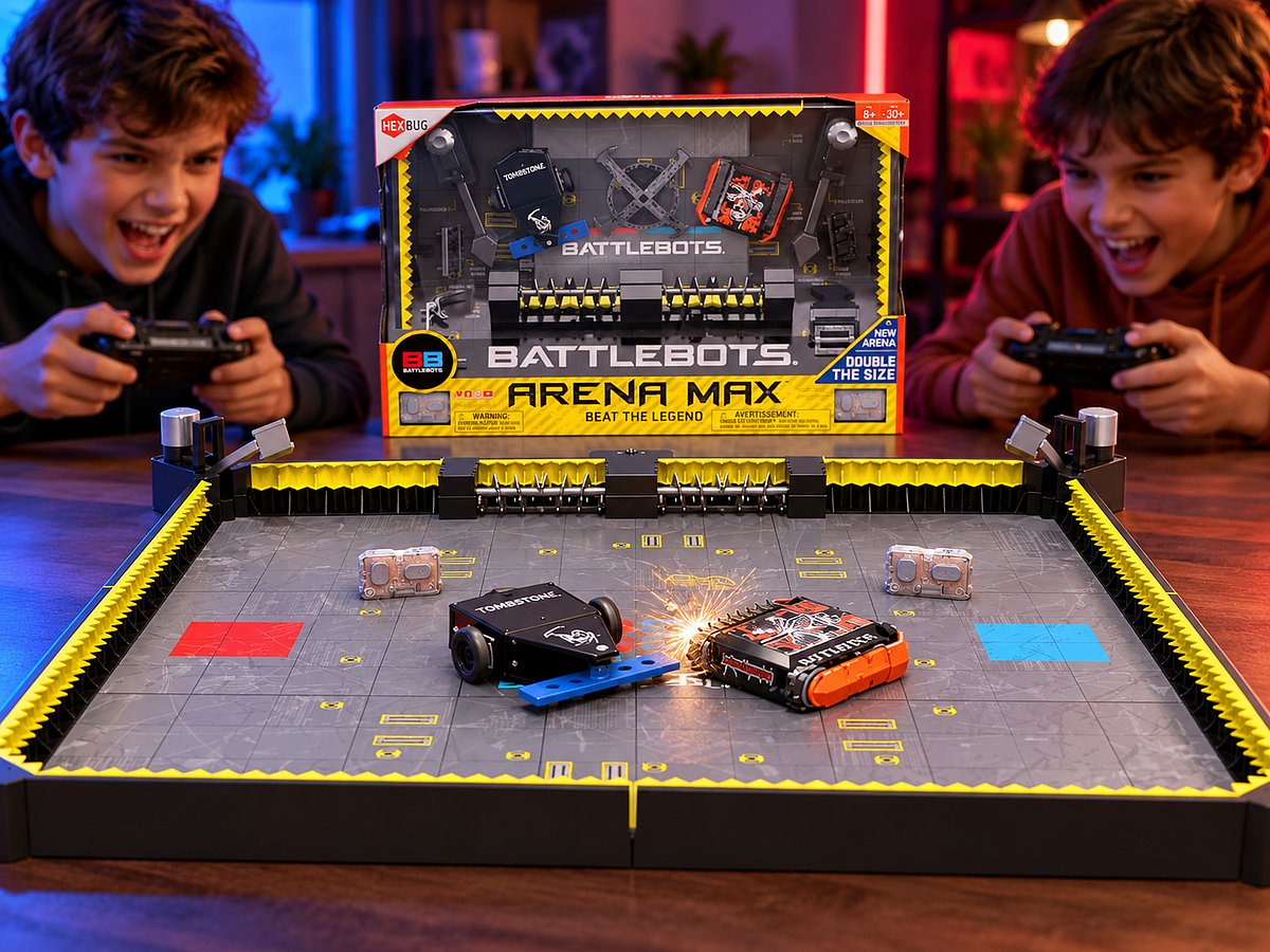 Combining head-to-head competition with hands-on customisation gives children more ways to play, experiment and keep each battle feeling different.