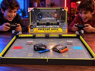 Combining head-to-head competition with hands-on customisation gives children more ways to play, experiment and keep each battle feeling different.