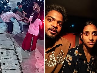 CCTV footage of the alleged abduction in Ujjain, alongside a video of the woman and the man she was reportedly taken away with.