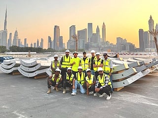 Precast concrete segments are being produced for Dubai Loop, with about 25,000 segments planned for the first phase.