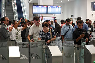 Passengers stream into Al Yalayis Station ahead of the Etihad Rail’s first Dubai–Abu Dhabi historic first journey. Photo: Virendra Saklani/Gulf News