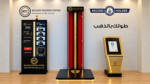 World's tallest gold bar on display at Sharjah watch and jewellery show