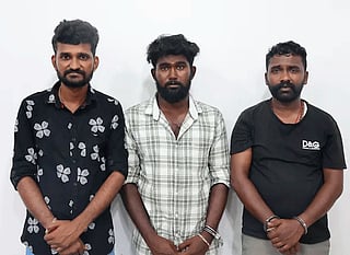 Police said the attackers tied up the pair, gagged them with cloth and forced them into a car.