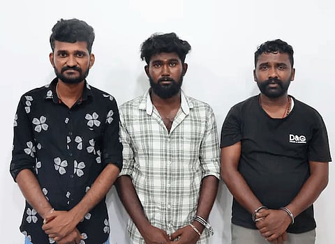 Police said the attackers tied up the pair, gagged them with cloth and forced them into a car.