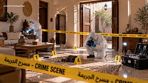 Dubai Police forensic experts document crime scenes using advanced tools