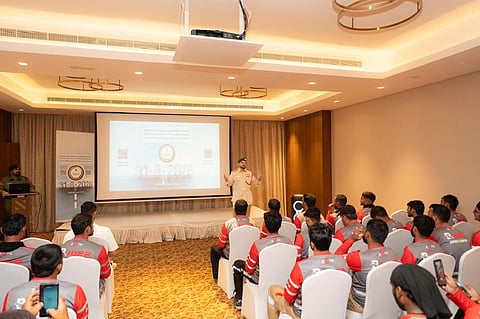 Dubai Police train more than 167 delivery riders on safe driving practices.