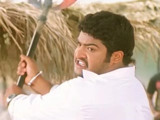 Jr NTR in Simhadri. 