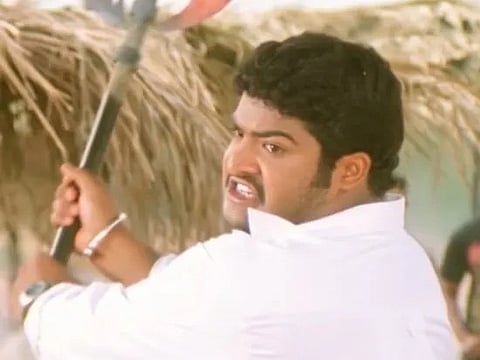 Jr NTR in Simhadri. 