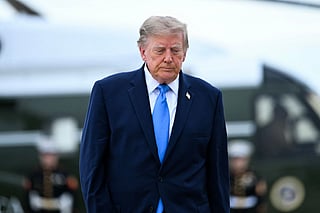 US President Donald Trump as Washington weighs its next steps on Iran amid a growing US military presence in the Middle East.