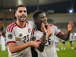 UAE Players celebrating semifinal win