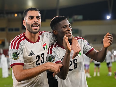 UAE Players celebrating semifinal win