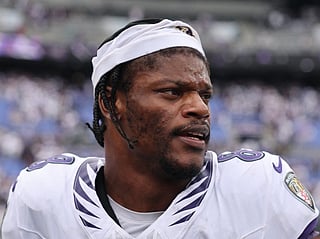 Quarterback Lamar Jackson #8 of the Baltimore Ravens looks on after losing against the New Orleans Saints at M&T Bank Stadium on September 20, 2026 in Baltimore, Maryland.