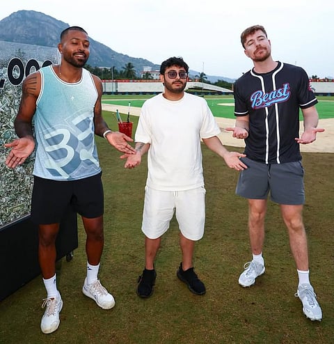 MrBeast, the world’s most subscribed YouTuber with more than 500 million subscribers, joined Hardik Pandya and CarryMinati to recreate the Indian cricketer’s famous celebration.