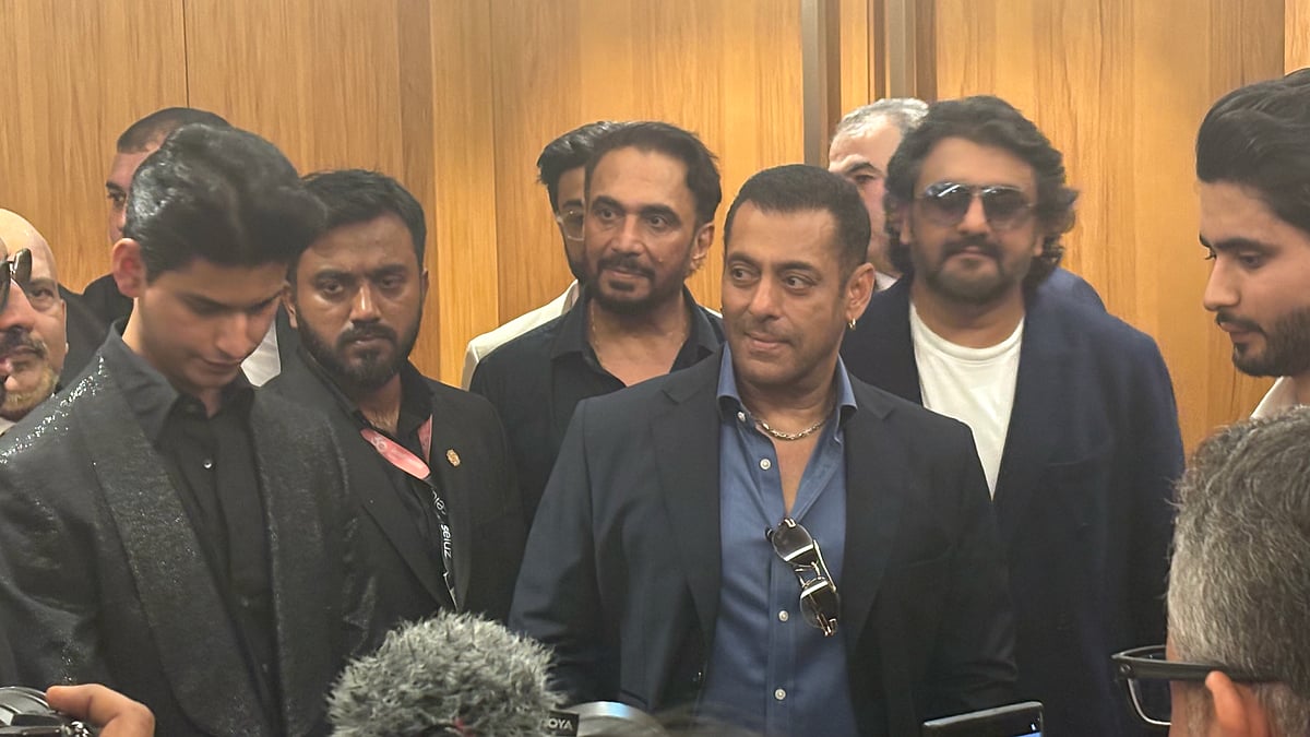 Salman Khan greets media briefly