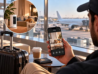 A smart indoor camera can offer extra peace of mind by helping travellers stay connected to home, even when they are miles away.