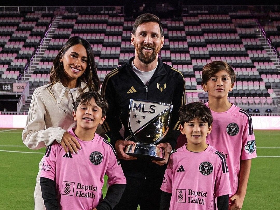 Lionel Messi and his children