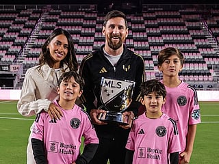 Lionel Messi and his children