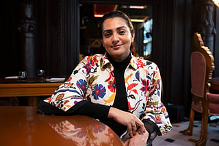 Parvathy Thiruvothu in Dubai for the latest episode of Dine With The Stars video podcast with Manjusha Radhakrishnan