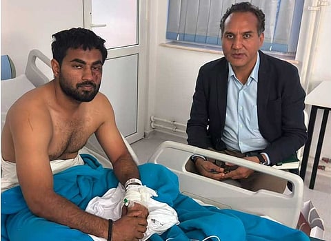 Embassy officials in Romania meet Indians rescued from vessel attacked in Black Sea (Photo/X@eoiromania)