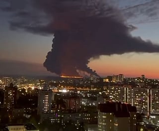 A Liberia-flagged Aframax oil tanker named the 'Aframax Rio' caught fire in the Black Sea near the Russian resort city of Sochi after a suspected attack by Ukrainian uncrewed sea drones. The incident, which occurred on October 6, 2026, sent massive columns of black smoke and bright orange flames into the sky, visible from the shoreline.