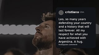 Cristiano Ronaldo sends a heartfelt message to Lionel Messi after the Argentina legend’s international farewell.