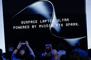 Microsoft announces the Surface Laptop Ultra powered by Nvidia RTX Spark on October 07, 2026 at Dogpatch studios in San Francisco, California.