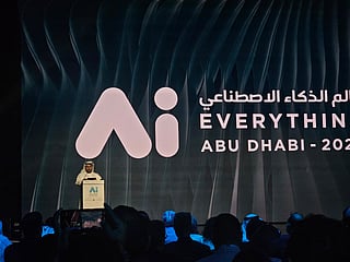 Dr Mohamed Al Askar, Director General of TAMM speaks at the Ai Everything Abu Dhabi on Wednesday