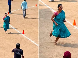 Barefoot in blue saree, widow runs for a Home Guard job