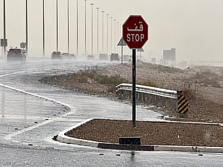 Rainfall hits Abu Dhabi and Al Ain as convective clouds and fresh winds bring unsettled weather across parts of the UAE.