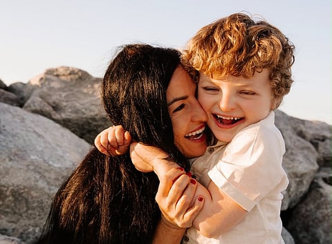 Rhian Adams with her son Samson