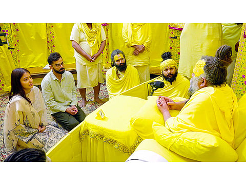 Virat Kohli and Anushka Sharma at Premanand Ji Maharaj
