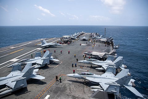 US-Iran war: Saudi-led coalition strikes 82 Houthi targets after airport attacks, tanker hit off Qatar, Iran-Oman agree Hormuz routes as Brent stays above $100
