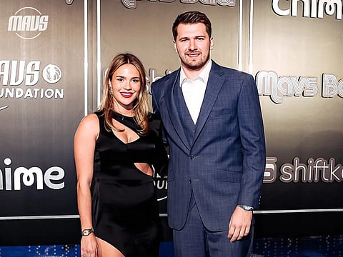 Luka Doncic and Fiancee Anamaria Goltes