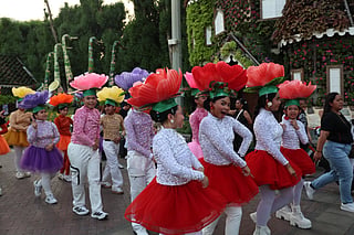 Dancers and live music for the Dubai Miracle Garden opening for Season 15