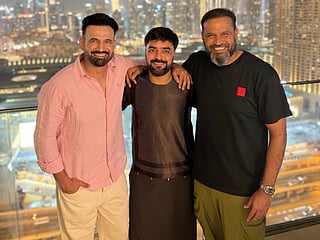 Rashid Khan hosts Irfan and Yusuf Pathan in Dubai