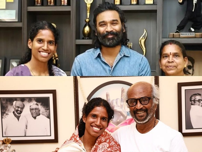 Rajnikanth, Dhanush meet Asian Games medallist Vithya Ramraj and congratulate her