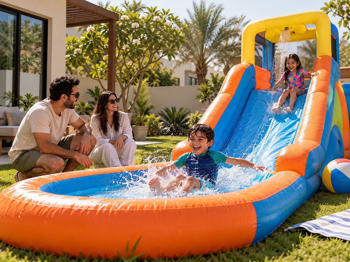 Inflatable water slides are turning ordinary gardens into exciting play spaces, giving families a fun way to stay active, cool off and enjoy quality time together without leaving home.