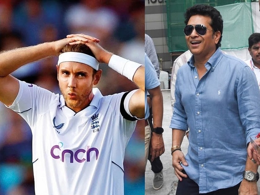Stuart Broad and Sachin Tendulkar