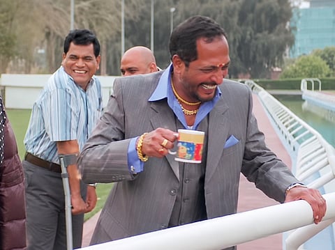 Nana Patekar’s expressive laugh in a scene from the Bollywood comedy Welcome (2007) has become a popular reaction meme, widely shared across social media and WhatsApp.