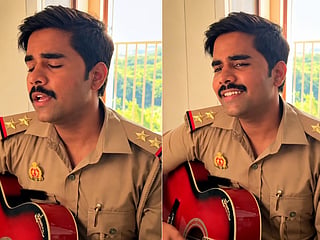 Uttar Pradesh Police sub-inspector Nishant Mishra sings the popular Pakistani Saraiki song ‘Chalre Chalre Waal’ while playing the guitar in a video that has gone viral on social media.