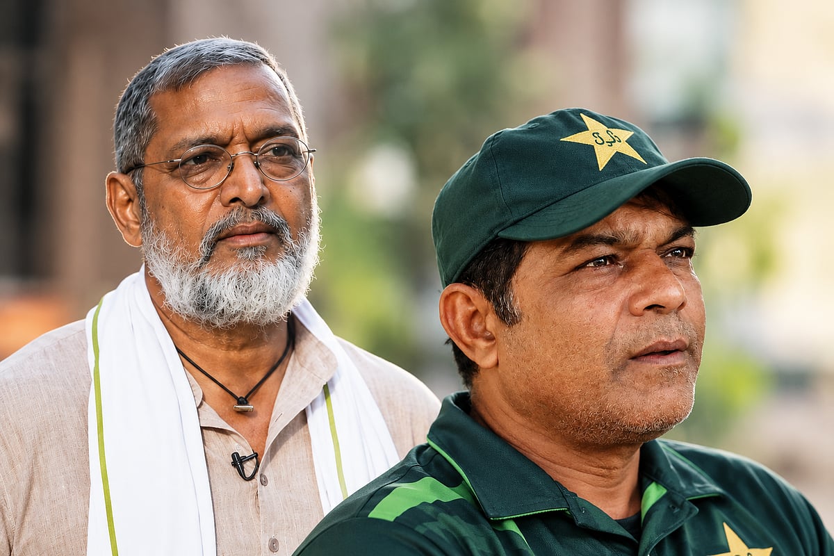 Nana Patekar (left) shared a special friendship with former Pakistan cricketer Rashid Latif.
